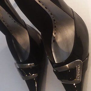 BCBG Girl Patent Leather Pointed Pumps w/Buckle